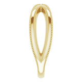 14K Yellow Contour Band