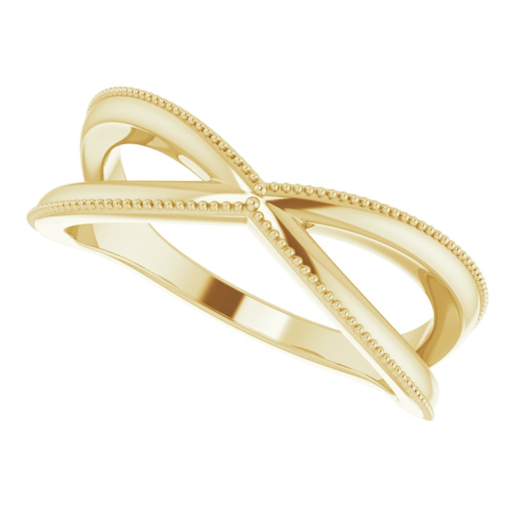 14K Yellow Contour Band