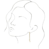 14K Yellow Geometric Chain Earrings