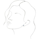 Sterling Silver Imitation Blue Sapphire Ear Climbers  