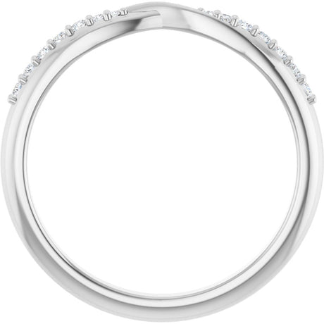 14K White 1/10 CTW Natural Diamond Anniversary Band