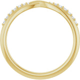 14K Yellow Gold 1/10 CTW Natural Diamond Contour Band