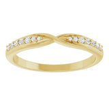 14K Yellow Gold 1/10 CTW Lab-Grown Diamond Contour Band