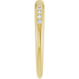 14K Yellow Gold 1/10 CTW Lab-Grown Diamond Contour Band