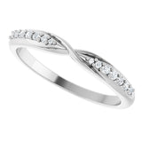 14K White 1/10 CTW Natural Diamond Anniversary Band