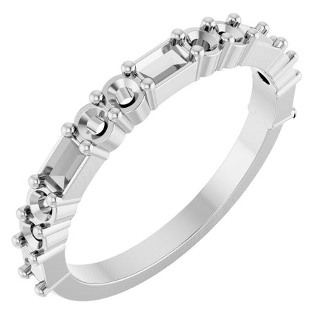 14K White 3/4 CTW Natual Diamond Anniversary Band