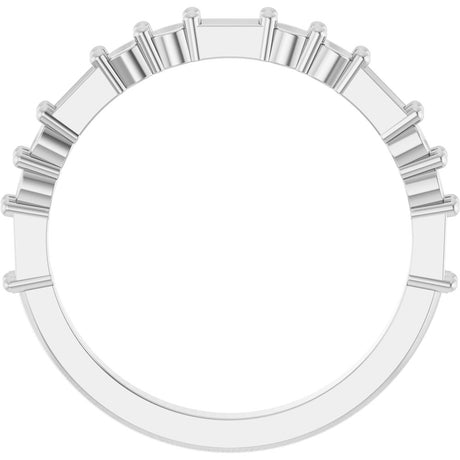 14K White 3/4 CTW Natual Diamond Anniversary Band