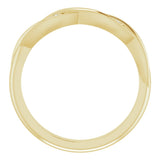 14K Yellow .02 CTW Natural Diamond Stackable Twisted Ring