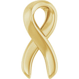 14K Yellow 10.82x5.01 mm Survivor Ribbon Slide Pendant