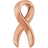 14K Rose 10.82x5.01 mm Survivor Ribbon Slide Pendant