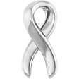 Sterling Silver 10.82x5.01 mm Survivor Ribbon Slide Pendant