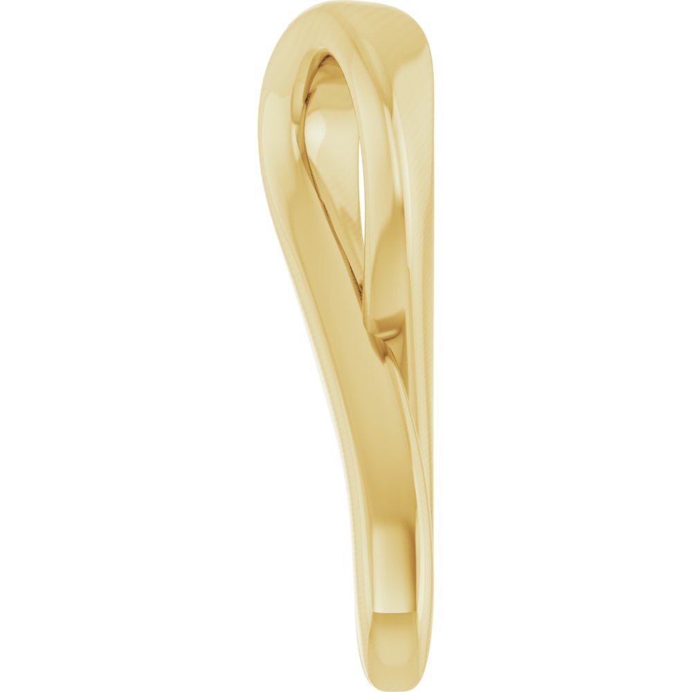 14K Yellow 10.82x5.01 mm Survivor Ribbon Slide Pendant