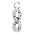 14K White .03 CTW Natural Diamond Petite Infinity Dangle