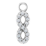 14K White .03 CTW Natural Diamond Petite Infinity Dangle
