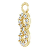 14K Yellow .03 CTW Natural Diamond Petite Infinity Dangle