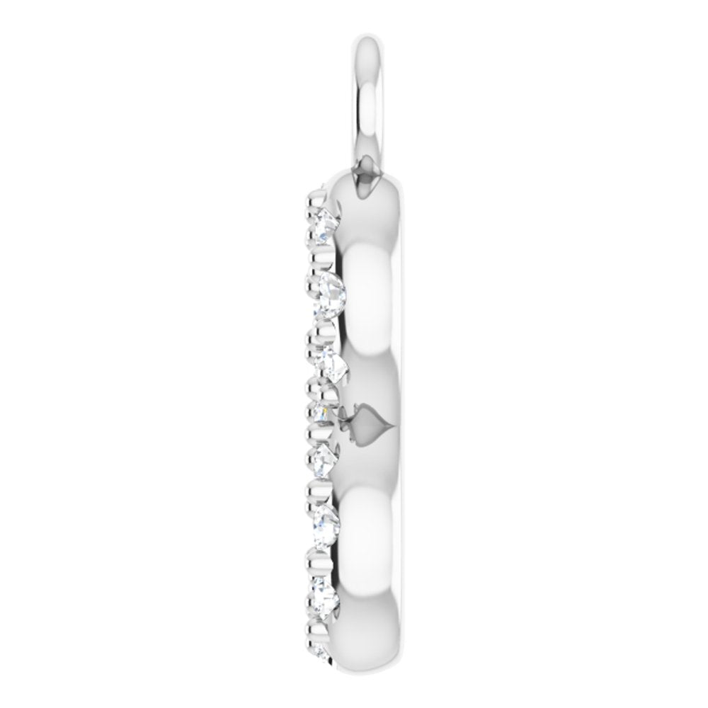 14K White .03 CTW Natural Diamond Petite Infinity Dangle