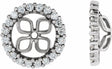 14K White Gold 8.5 mm ID 1/2 CTW Natural Diamond Earring Jackets