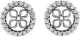 14K White 8.5 mm ID 1/2 CTW Natural Diamond Earring Jackets