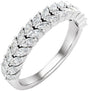 14K White Gold 7/8 CTW Natural Diamond Double Row Anniversary Band