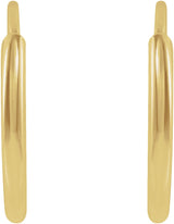 14K Yellow Flexible Endless Tube 10 mm Hoop Earrings