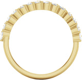 14K Yellow Gold 7/8 CTW Natural Diamond Double Row Anniversary Band