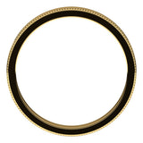 14K Yellow Gold 2.5 mm Milgrain Flat Band Size 14