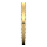 14K Yellow Gold 2.5 mm Milgrain Flat Band Size 5