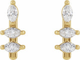 14K Yellow 1/5 CTW Natural Diamond Bar Earrings