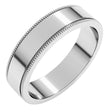 14K X1 White 5 mm Milgrain Flat Band Size 7 