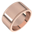 14K Rose Gold 10 mm Milgrain Flat Band Size 11