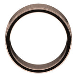 14K Rose Gold 10 mm Milgrain Flat Band Size 11