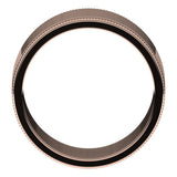 14K Rose Gold 10 mm Milgrain Flat Band Size 11