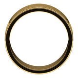 10K Yellow Gold 8 mm Milgrain Flat Band Size 8
