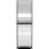 Sterling Silver 7 mm Milgrain Flat Band Size 8.5