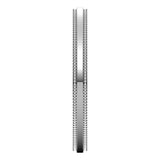 14K White 2 mm Milgrain Stepped-Edge Flat Band Size 6.5