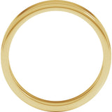 14K Yellow 5 mm Milgrain Stepped-Edge Flat Band Size 12