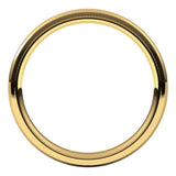 14K Yellow 2 mm Milgrain Stepped-Edge Comfort-Fit Half Round Band Size 7