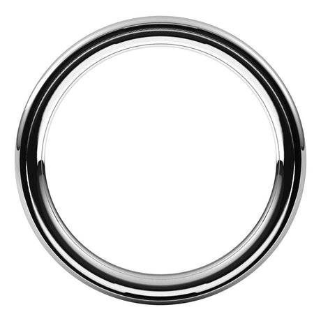 14K White 2.5 mm Milgrain Stepped-Edge Comfort-Fit Half Round Band Size 7