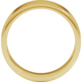 10K Yellow Gold 7 mm Milgrain Stepped-Edge Flat Band Size 8.5