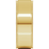14K Yellow 7 mm Milgrain Stepped-Edge Flat Band Size 10