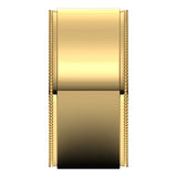 14K Yellow 10 mm Milgrain Stepped-Edge Flat Band Size 10