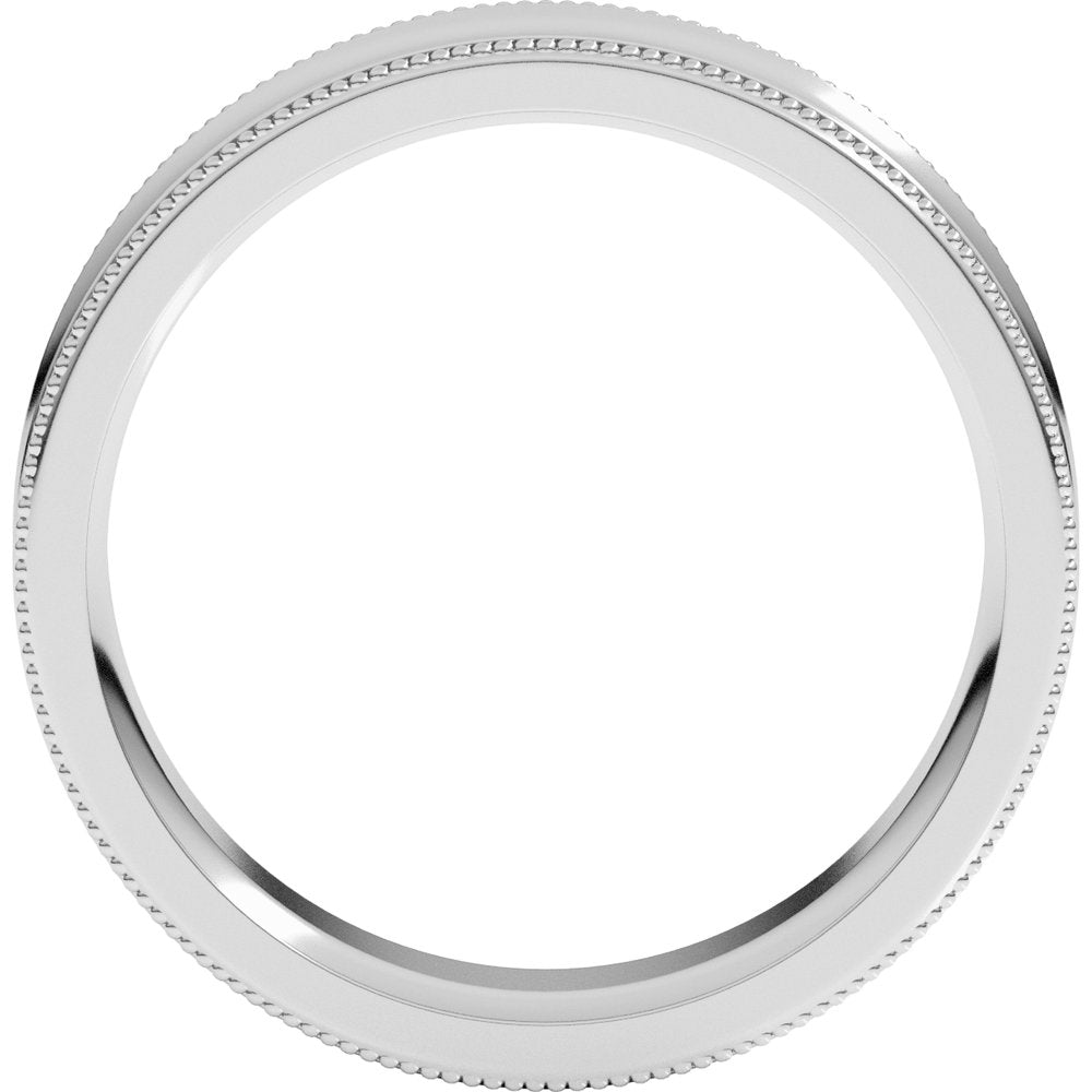 Sterling Silver 6 mm Milgrain Concave Comfort-Fit Band Size 11