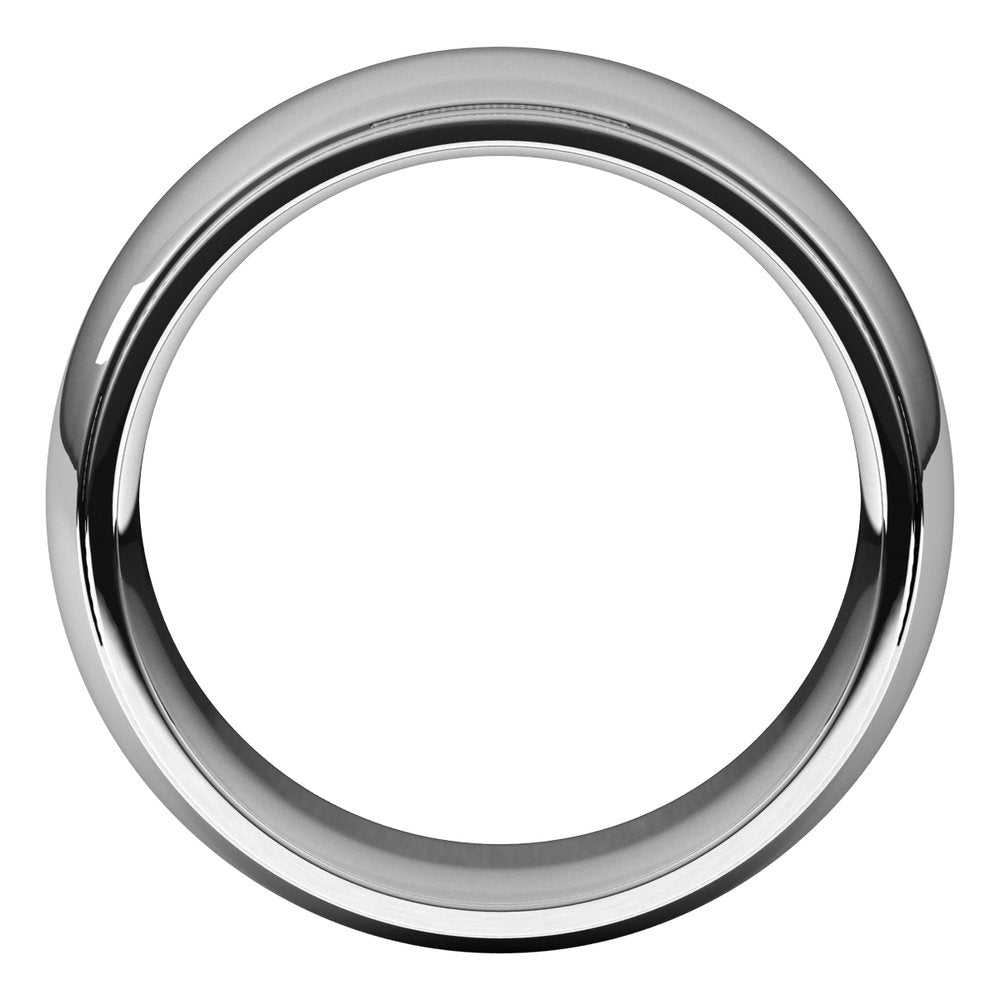 Sterling Silver 9 mm Milgrain Stepped-Edge Comfort-Fit Half Round Band Size 5