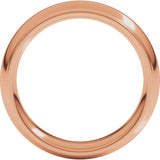 18K Rose Gold 6 mm Milgrain Stepped-Edge Comfort-Fit Half Round Band Size 11.5