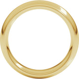 10K Yellow Gold 6 mm Milgrain Stepped-Edge Comfort-Fit Half Round Band Size 6.5