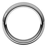 Sterling Silver 8 mm Milgrain Stepped-Edge Comfort-Fit Half Round Band Size 8