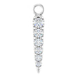 14K White 1/10 CTW Natural Diamond Graduated Spike Dangle