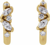 14K Yellow Gold 1/6 CTW Natural Diamond Huggie Earrings