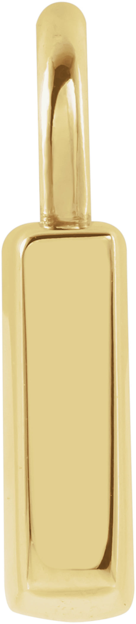 14K Yellow Gold Engravable Lock Pendant