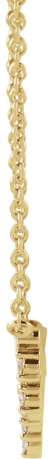 14K Yellow 1/6 CTW Natural Diamond Bar 18" Necklace